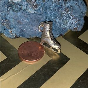 Authentic sterling silver ice skate charm